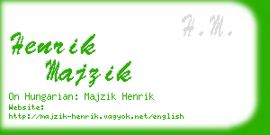 henrik majzik business card